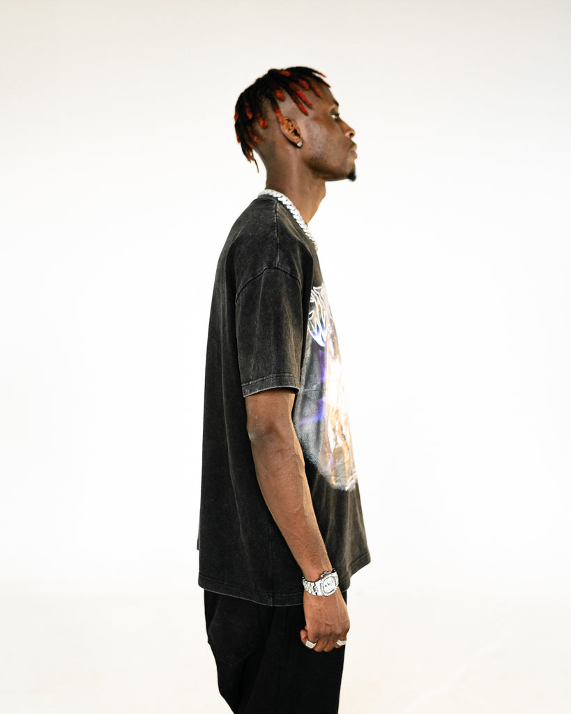 THE CREATORS T-SHIRT - VINTAGE BLACK ACID WASHED - Elitegarmz